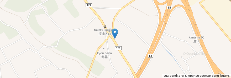 Mapa de ubicacion de 玄そば文石庵 en 일본, 도치기현, 鹿沼市.