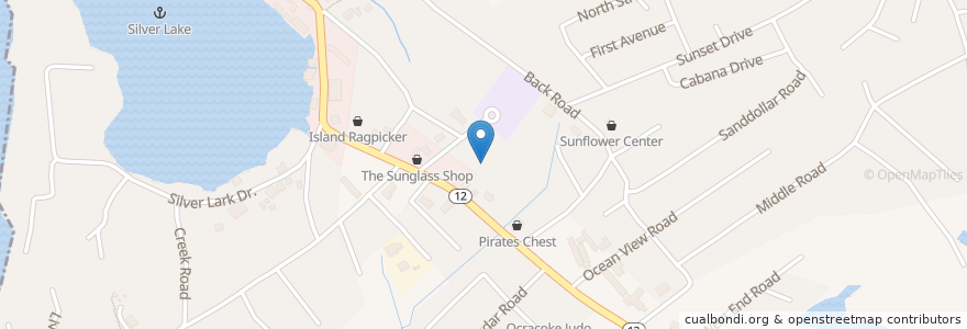 Mapa de ubicacion de Deepwater Theater en États-Unis D'Amérique, Caroline Du Nord, Hyde County, Ocracoke.