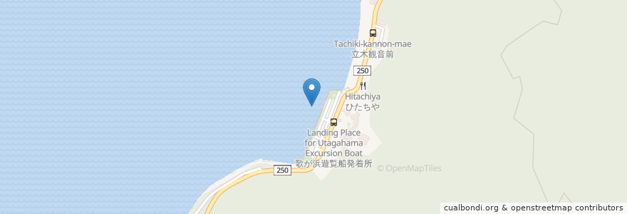 Mapa de ubicacion de 歌ヵ浜遊覧船発着所 en 日本, 栃木県, 日光市.