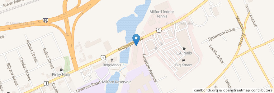 Mapa de ubicacion de bin 100 en 미국, 코네티컷, New Haven County, Milford.