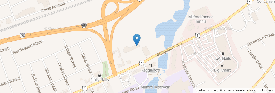 Mapa de ubicacion de DaVitta Milford Dialysis en 美利坚合众国/美利堅合眾國, 康涅狄格州 / 康乃狄克州, New Haven County, Milford.