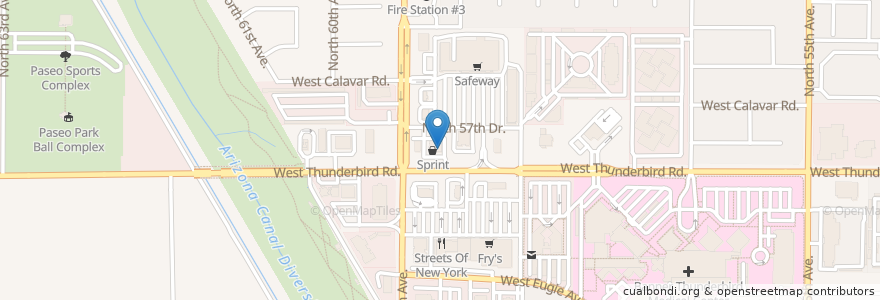 Mapa de ubicacion de Jimmy John's en United States, Arizona, Maricopa County.