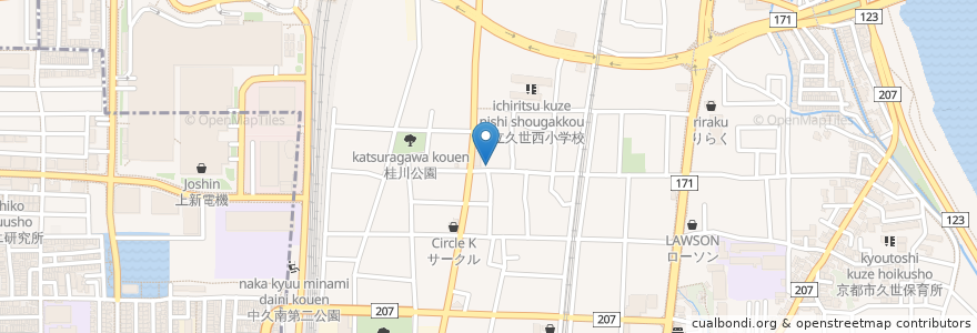 Mapa de ubicacion de Wayside shrine en Japonya, 京都府, 京都市, 南区.