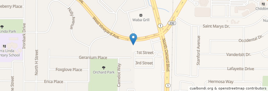Mapa de ubicacion de Oxnard Fire Department Station 4 en 美利坚合众国/美利堅合眾國, 加利福尼亚州/加利福尼亞州, Ventura County, Oxnard.