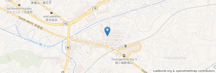 Mapa de ubicacion de カーブス en اليابان, كاناغاوا, 横浜市, 旭区.