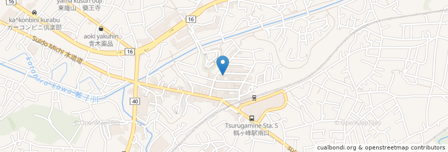Mapa de ubicacion de 京城苑 en اليابان, كاناغاوا, 横浜市, 旭区.