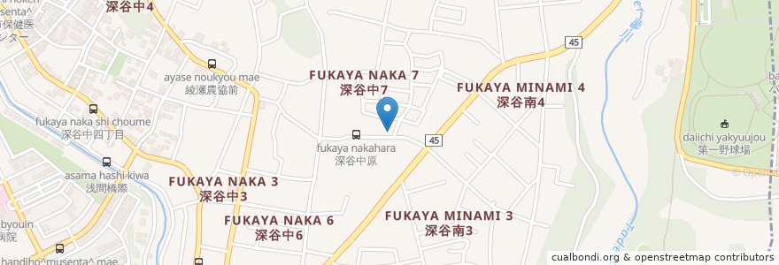 Mapa de ubicacion de ちゃぼ en 일본, 가나가와현, 綾瀬市.