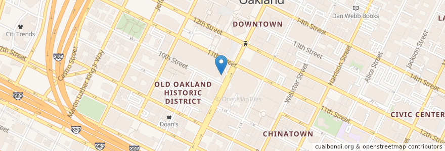 Mapa de ubicacion de Twelve Bar Lounge en United States, California, Alameda County, Oakland.