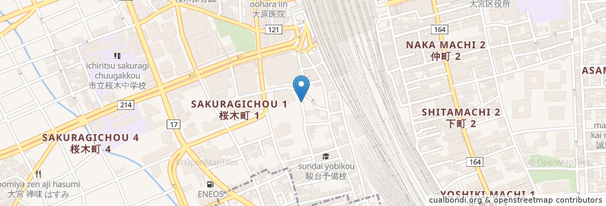 Mapa de ubicacion de アウリィ歯科クリニック en Giappone, Prefettura Di Saitama, さいたま市, 大宮区.