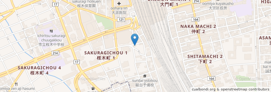 Mapa de ubicacion de いけだ歯科クリニック en Japão, 埼玉県, さいたま市, 大宮区.