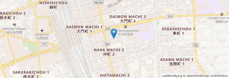 Mapa de ubicacion de Iris en 日本, 埼玉県, さいたま市, 大宮区.