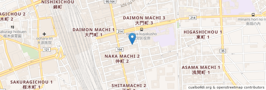 Mapa de ubicacion de オレンジ小児歯科 en 일본, 사이타마현, さいたま市, 大宮区.