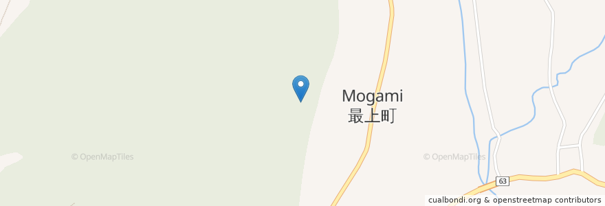Mapa de ubicacion de 最上町 en 日本, 山形県, 最上郡, 最上町.