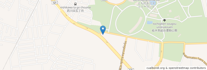 Mapa de ubicacion de ケンタッキー・フライド・チキン en 일본, 도치기현, 宇都宮市.