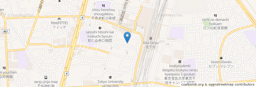 Mapa de ubicacion de タイ国料理ライカノ en Japonya, 東京都, 足立区.
