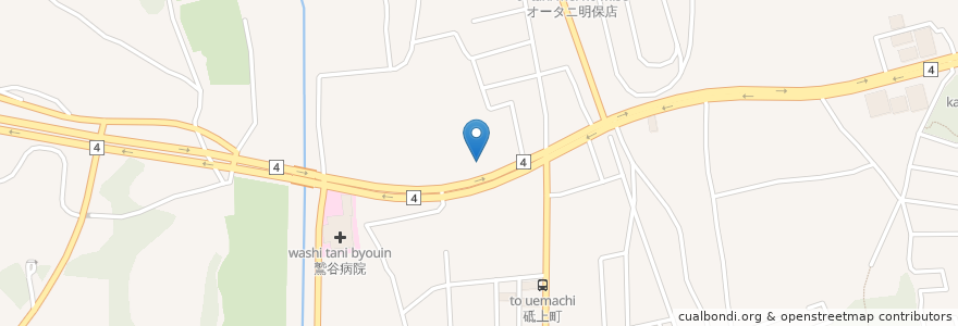 Mapa de ubicacion de 大王飯店 en Japão, 栃木県, 宇都宮市.
