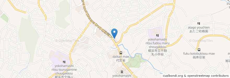 Mapa de ubicacion de 天野眼科 en Japan, Kanagawa Prefecture, Yokohama, Asahi Ward.