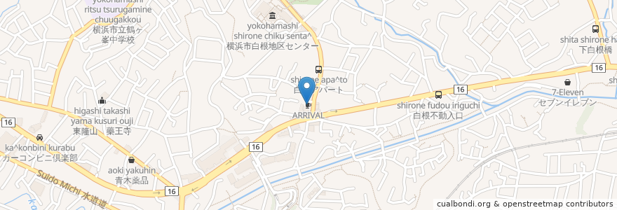 Mapa de ubicacion de ARRIVAL en Japan, 神奈川県, Yokohama, 旭区.