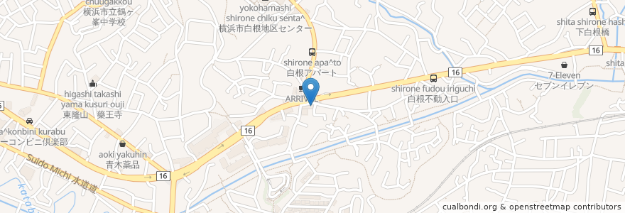 Mapa de ubicacion de めだか en 日本, 神奈川縣, 横滨市, 旭区.
