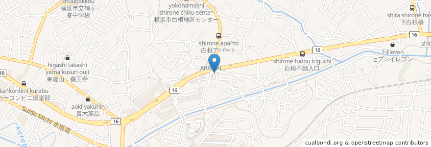 Mapa de ubicacion de パソコン教室 en 日本, 神奈川県, 横浜市, 旭区.