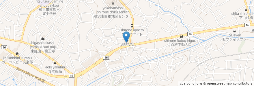 Mapa de ubicacion de 湘南ゼミナール en Japón, Prefectura De Kanagawa, Yokohama, 旭区.