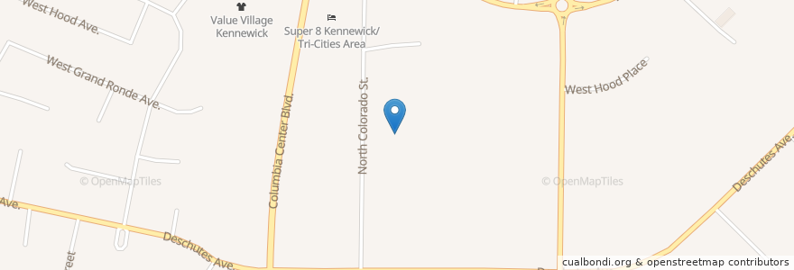Mapa de ubicacion de Crossview Community Church en Vereinigte Staaten Von Amerika, Washington, Benton County, Tri-Cities, Kennewick.