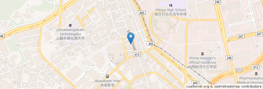 Mapa de ubicacion de ジロリアン en Japan, 東京都, 港区.
