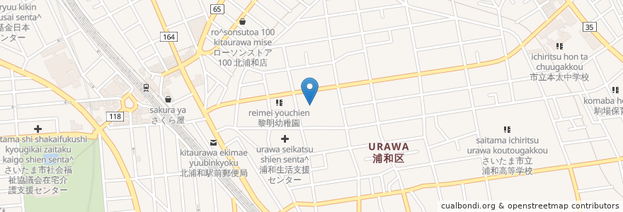 Mapa de ubicacion de 湯屋敷;孝楽 en Giappone, Prefettura Di Saitama, さいたま市, 浦和区.