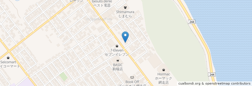 Mapa de ubicacion de ほっともっと en Jepun, 北海道, オホーツク総合振興局, 網走市.
