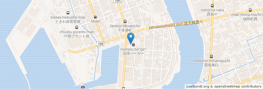 Mapa de ubicacion de Donどこ丼 en Japan, Präfektur Shizuoka, 沼津市.