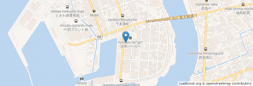 Mapa de ubicacion de 海鮮丼専門店 en 日本, 静岡県, 沼津市.