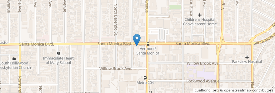 Mapa de ubicacion de El Gran Burrito en Amerika Birleşik Devletleri, Kaliforniya, Los Angeles County, Los Angeles.