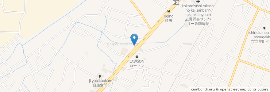 Mapa de ubicacion de 幸楽苑 en 日本, 富山県, 高岡市.