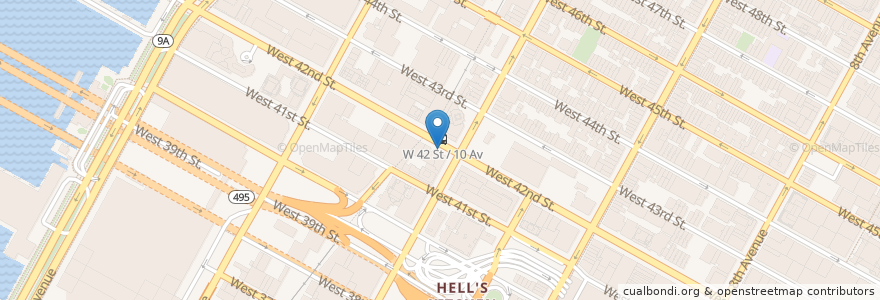 Mapa de ubicacion de Rustic Table  en 美利坚合众国/美利堅合眾國, 纽约州 / 紐約州, 纽约, 纽约县, Manhattan, Manhattan Community Board 4.