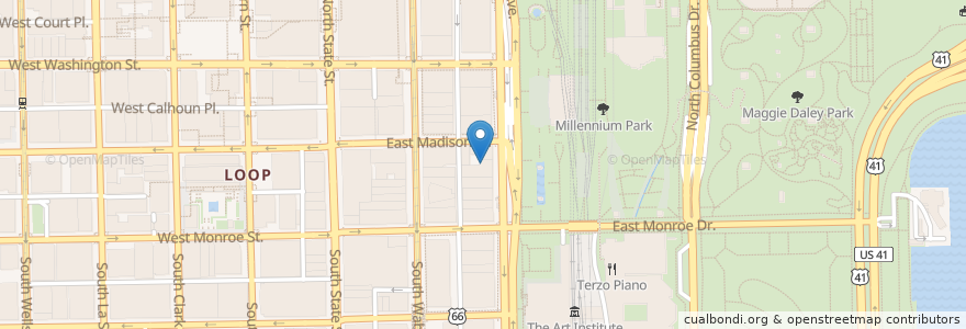 Mapa de ubicacion de Milk Room en Estados Unidos Da América, Illinois, Chicago.