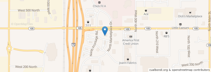 Mapa de ubicacion de Jimmy John's en Verenigde Staten, Utah, Davis County, Centerville.