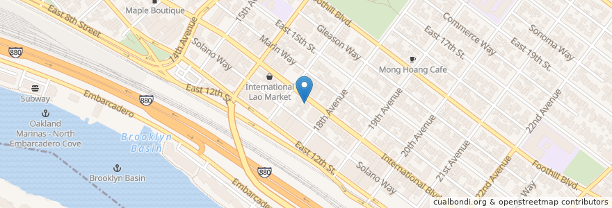 Mapa de ubicacion de Galisco Restaurant en Verenigde Staten, Californië, Alameda County, Oakland.