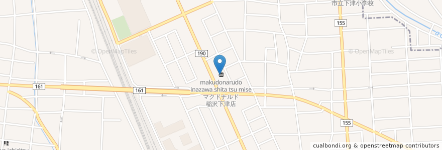 Mapa de ubicacion de マクドナルド 稲沢下津店 en Japonya, 愛知県, 稲沢市.