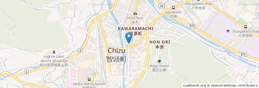 Mapa de ubicacion de 自動販売機 en Japan, Präfektur Tottori, 八頭郡, 智頭町.