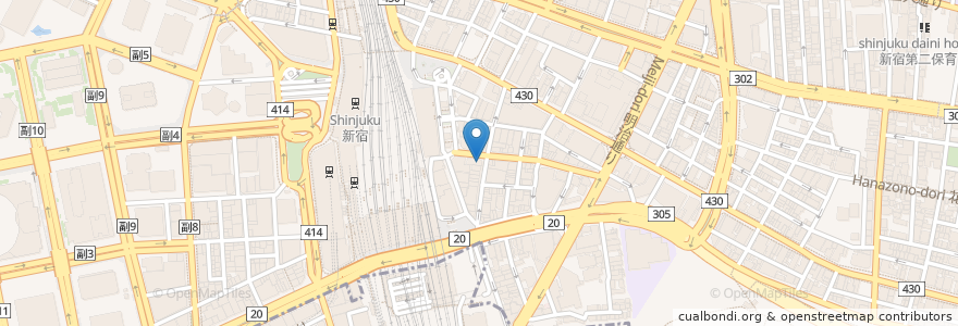 Mapa de ubicacion de 椿屋コーヒ店 en Japan, Tokyo, Shinjuku.