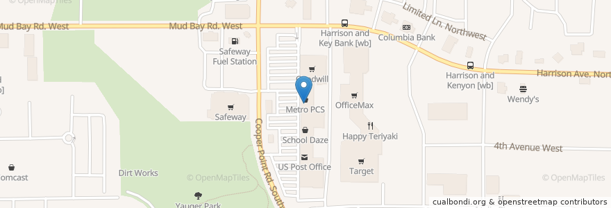 Mapa de ubicacion de Ace Cash Express  en 美利坚合众国/美利堅合眾國, 华盛顿州 / 華盛頓州, Thurston County, Olympia.