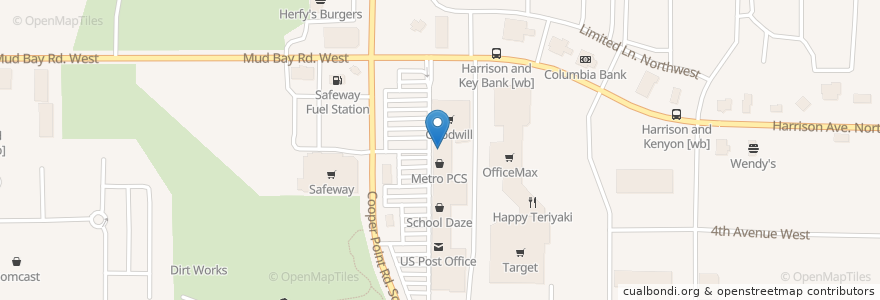 Mapa de ubicacion de Growler Garage en 미국, 워싱턴, Thurston County, Olympia.