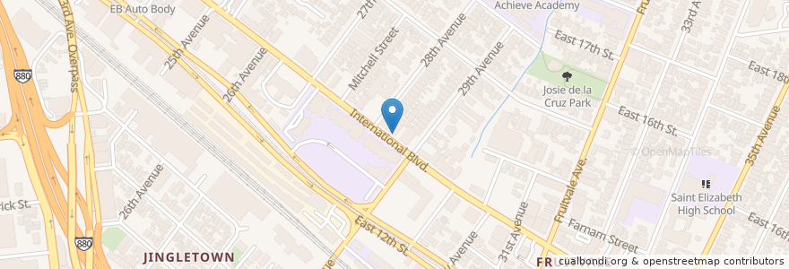 Mapa de ubicacion de Sticky Rice Cafe en United States, California, Alameda County, Oakland.