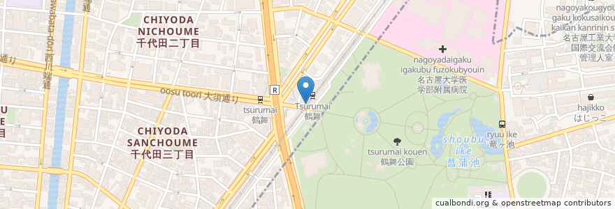 Mapa de ubicacion de 一刻屋 en 日本, 爱知县, 名古屋市, 中区.