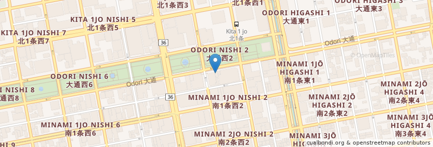 Mapa de ubicacion de 開拓屋 en Япония, Хоккайдо, Округ Исикари, Саппоро, Тюо.