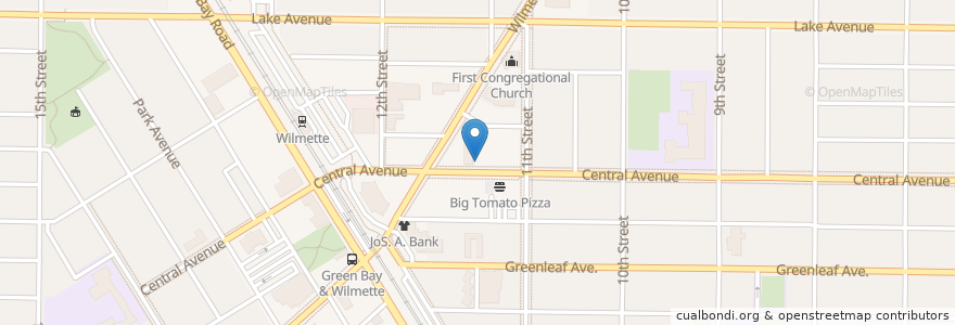 Mapa de ubicacion de Koya Sushi en ایالات متحده آمریکا, ایلینوی, Wilmette.