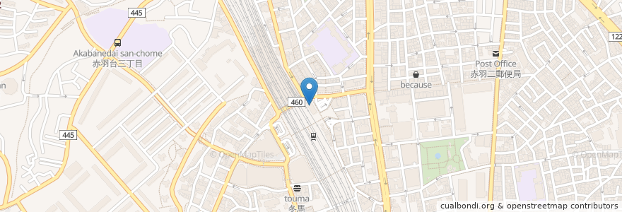 Mapa de ubicacion de デニーズ en 日本, 东京都/東京都, 北区.