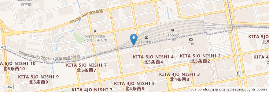 Mapa de ubicacion de いろはにほへと en ژاپن, 北海道, 石狩振興局, 札幌市.