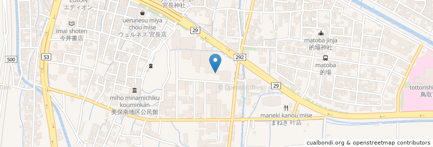 Mapa de ubicacion de ばり馬 宮長店 en Japon, Préfecture De Tottori, 鳥取市.