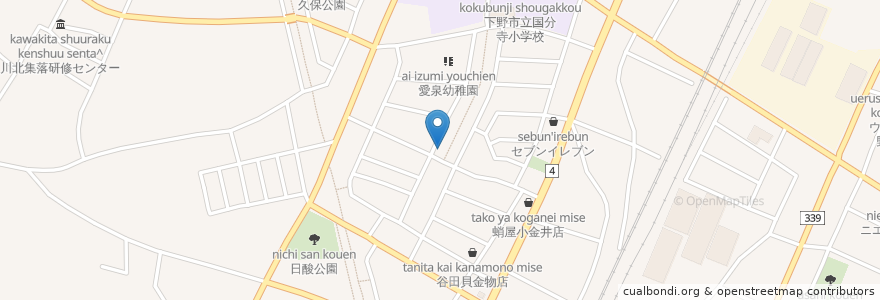 Mapa de ubicacion de いがらし動物病院 en 일본, 도치기현, 下野市.